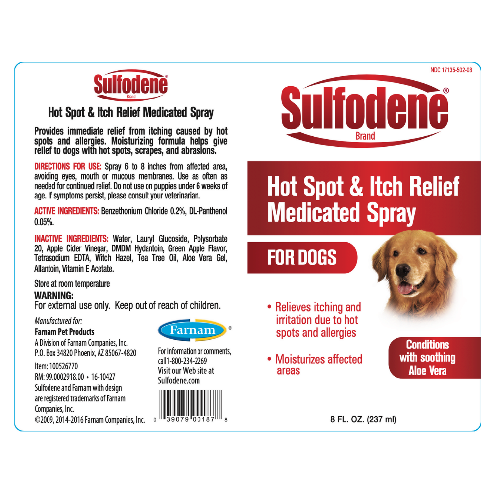 Sulfodene hot spot store and itch relief